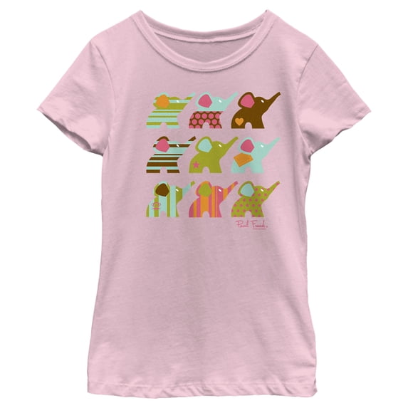 Girl's Paul Frank Ellie Line Up Graphic Tee Light Pink Large