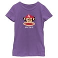 thumbnail image 1 of Girl's Paul Frank Halloween Julius the Monkey Pirate Graphic Tee Purple Berry Small, 1 of 4