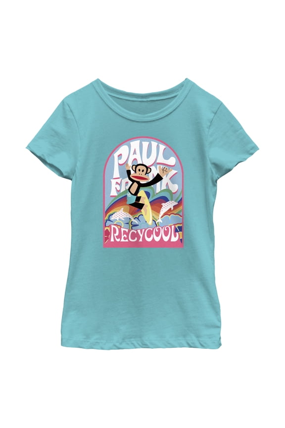 Girl's Paul Frank Recycool Julius the Monkey Graphic Tee Tahiti Blue Medium