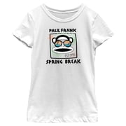 Girl's Paul Frank Spring Break Julius the Monkey Graphic Tee White Small