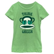 Girl's Paul Frank Think Green Julius the Monkey  Graphic Tee Green Apple Small
