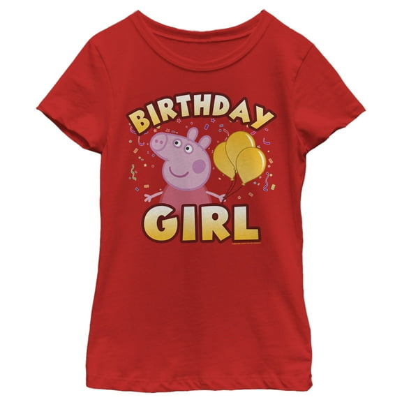 Girl's Peppa Pig Birthday Girl Graphic T-Shirt