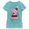 thumbnail image 1 of Girl's Peppa Pig Christmas Lights  Graphic T-Shirt, 1 of 4