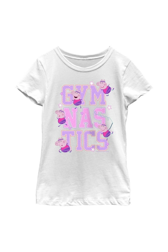 Girl's Peppa Pig Gymnastics Graphic T-Shirt