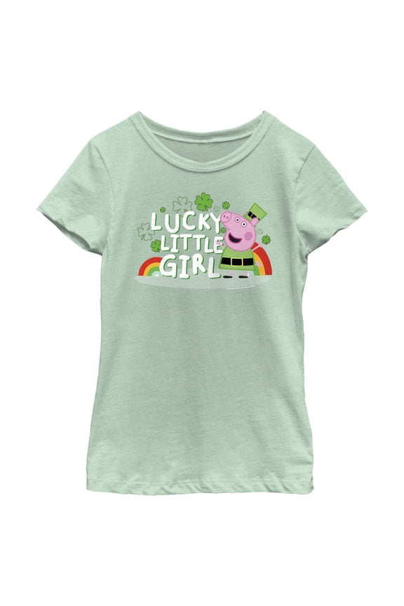 Girl's Peppa Pig Lucky Little Girl  Graphic T-Shirt