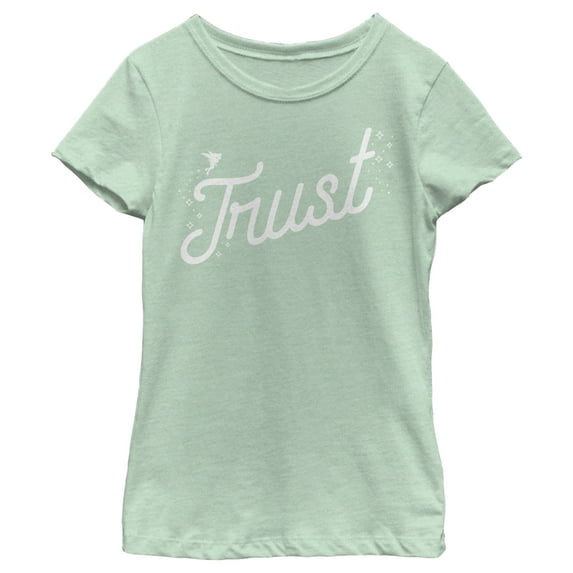 Girl's Peter Pan Tinker Bell Trust Graphic Tee Mint X Small