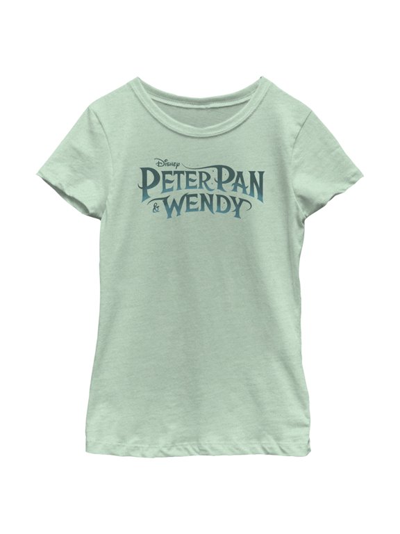 Girl's Peter Pan & Wendy Simple Logo Graphic Tee Mint X Small
