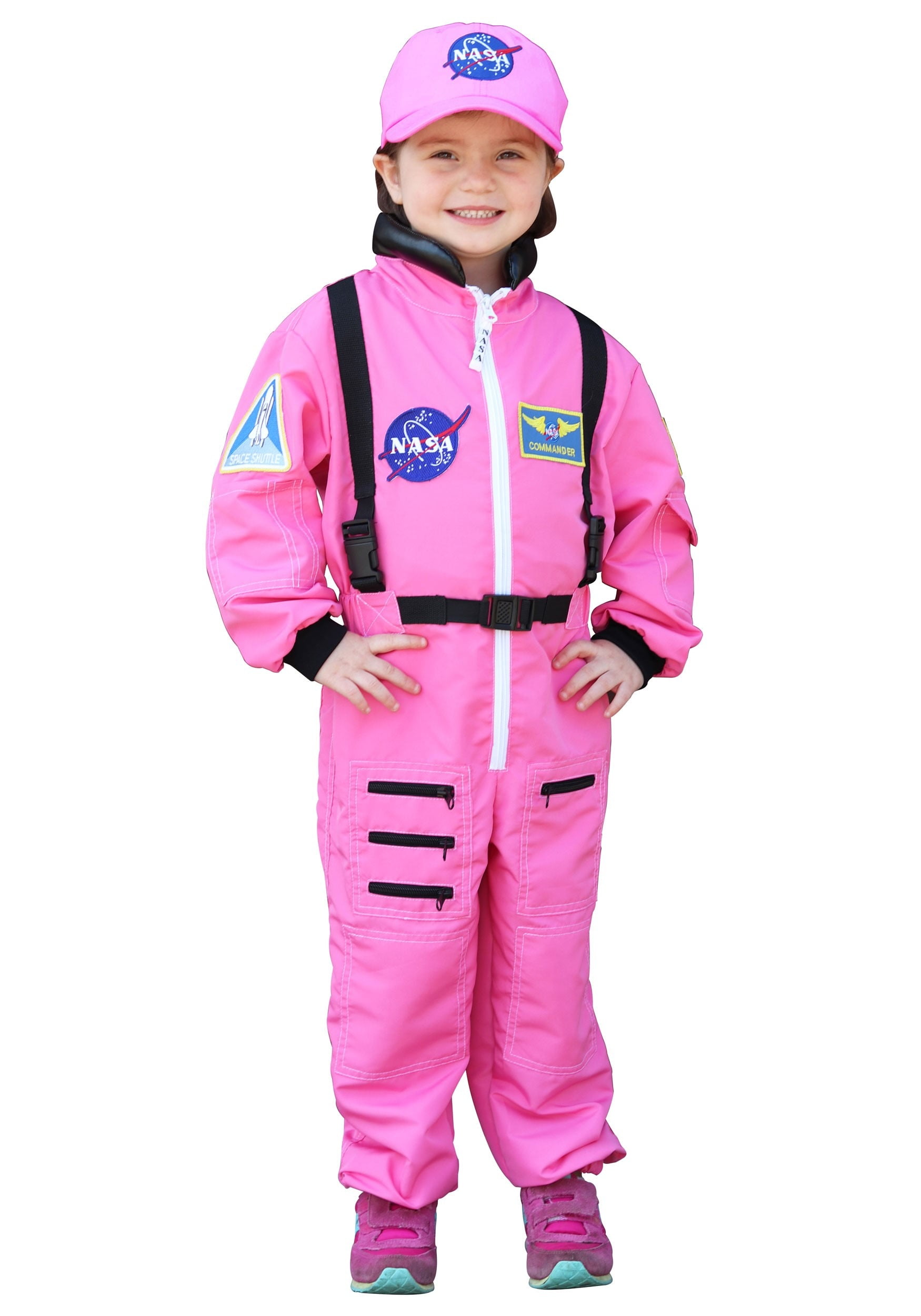 Space Clothes Rizz Kids' NASA Pink Astronaut Costume - Space Suit for Girls - Walmart.com