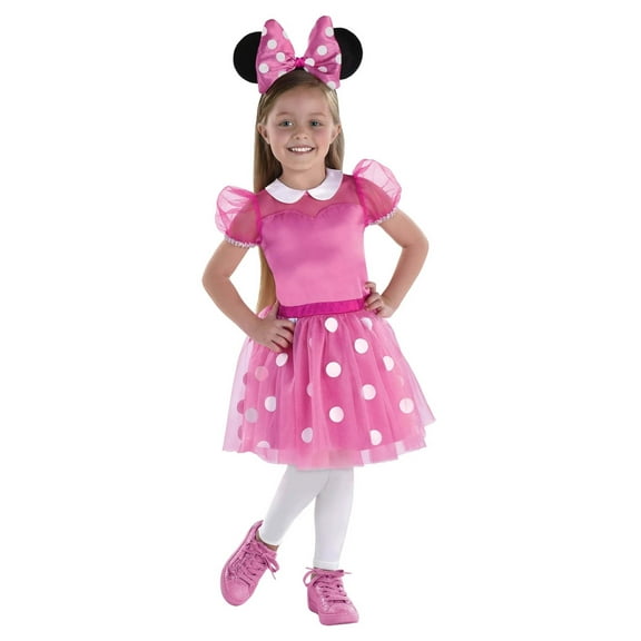 Girl's Pink Minnie Mouse Dress Costume