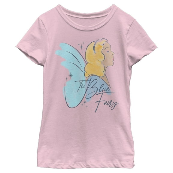 Girl's Pinocchio The Blue Fairy  Graphic Tee Light Pink Medium
