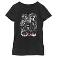 thumbnail image 1 of Girl's Pirates of the Caribbean: Curse of the Black Pearl Jack Sparrow Icons  Graphic Tee Black X Small, 1 of 4