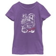 thumbnail image 1 of Girl's Pirates of the Caribbean: Curse of the Black Pearl Jack Sparrow Icons  Graphic Tee Purple Berry Large, 1 of 4