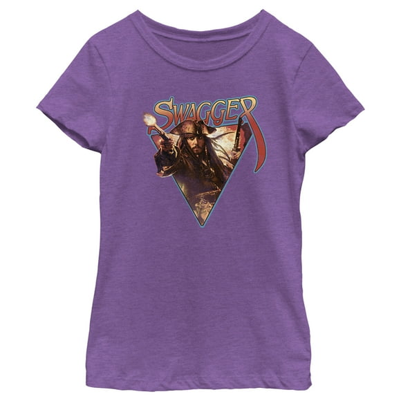Girl's Pirates of the Caribbean: Curse of the Black Pearl Jack Sparrow Swagger  Graphic Tee