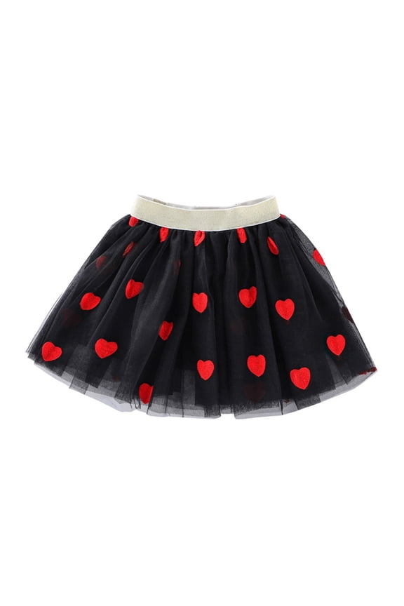 Girl's Plaid Pleated Skirt Girls Layered Tutus, Kids Dance Skirts Tiered Princess Skirt Fashion Embroider Short Skirts Girls Pleated Tennis Skirt 7-8Y