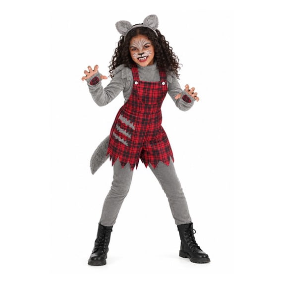 Pet Store Werewolf Plaid Werewolf Girl's Costume - Walmart.com
