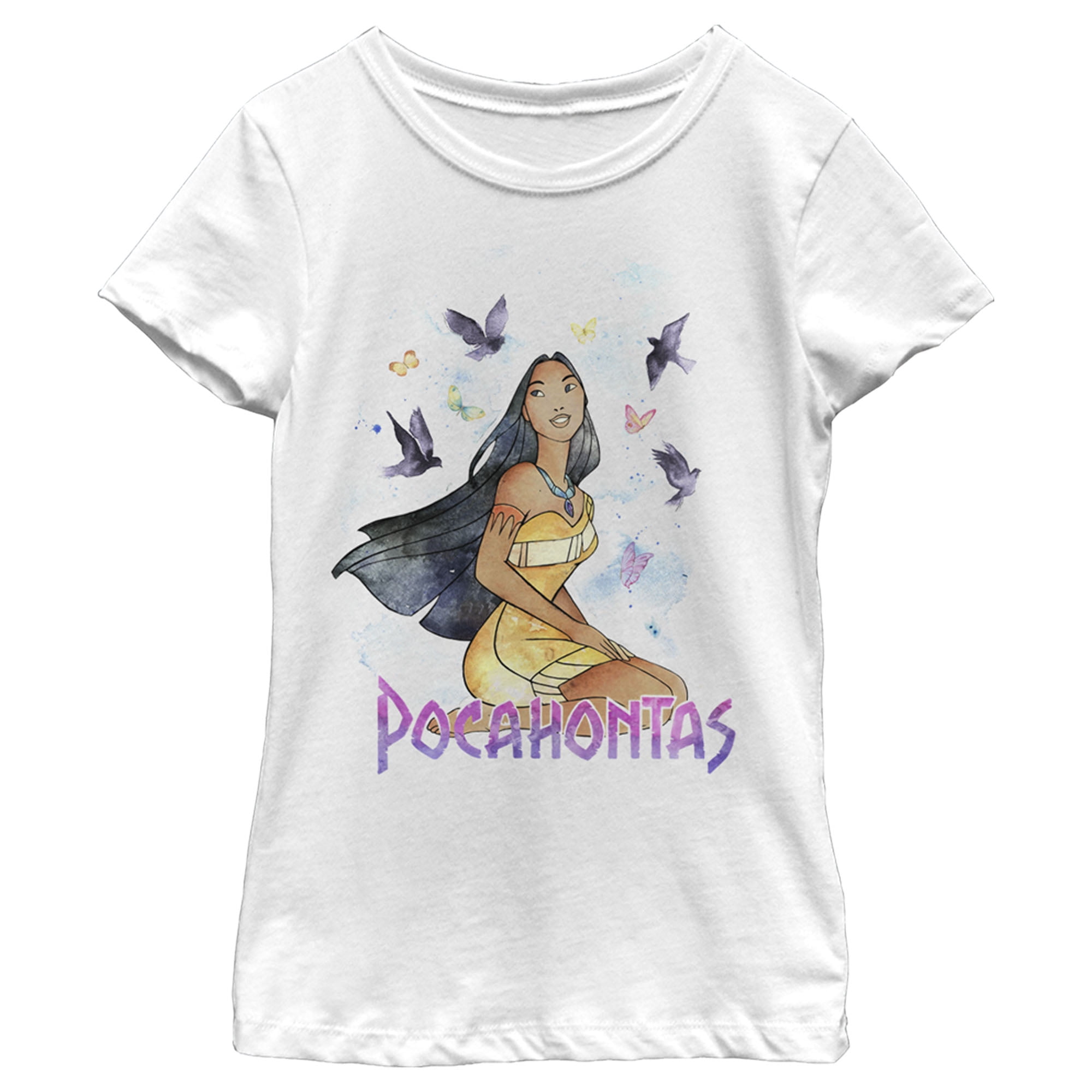 girl-s-pocahontas-free-spirit-watercolor-graphic-tee-white-small