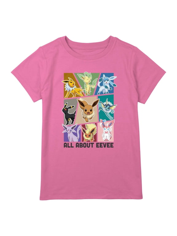 Girl's Pokemon All About Eevee Eeveeloution Graphic T-Shirt