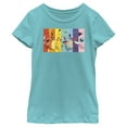 thumbnail image 1 of Girl's Pokemon Character Box-up Rainbow  Graphic Tee Tahiti Blue X Large, 1 of 4