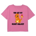 thumbnail image 1 of Girl's Pokemon Charmander Heart Ablaze Graphic Cropped T-Shirt, 1 of 3