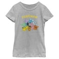 thumbnail image 1 of Girl's Pokemon Colorful Eveelutions Animals Graphic Tee Athletic Heather Large, 1 of 5
