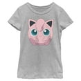 thumbnail image 1 of Girl's Pokemon Cute Jigglypuff  Graphic Tee Athletic Heather Small, 1 of 5