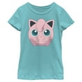 thumbnail image 1 of Girl's Pokemon Cute Jigglypuff  Graphic Tee Tahiti Blue Medium, 1 of 4