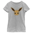 thumbnail image 1 of Girl's Pokemon Eevee Face  Graphic Tee Athletic Heather X Large, 1 of 5