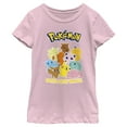 thumbnail image 1 of Girl's Pokemon Gotta Catch 'Em All Group  Graphic Tee Light Pink Medium, 1 of 9