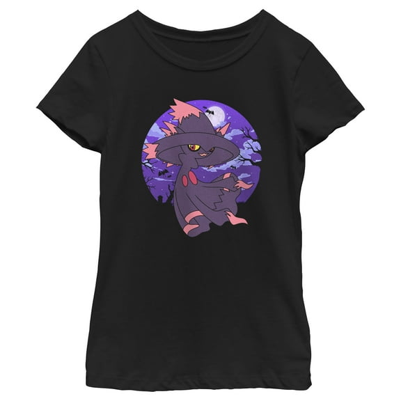 Girl's Pokemon Halloween Night Mismagius Graphic T-Shirt