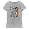 thumbnail image 1 of Girl's Pokemon Happy Birthday Characters  Graphic Tee Athletic Heather Large, 1 of 5