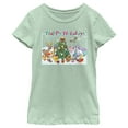 thumbnail image 1 of Girl's Pokemon Happy Holidays Crew  Graphic Tee Mint Large, 1 of 4
