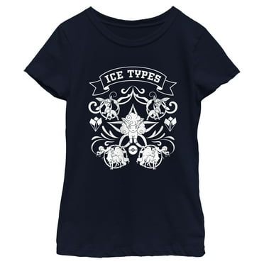 Girl's Pokemon Ice Types Artistic  Graphic T-Shirt