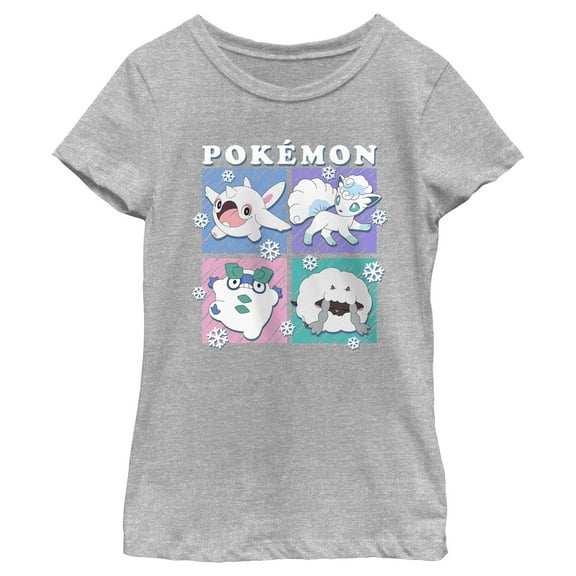 Girl's Pokemon Ice Types Pastels  Graphic T-Shirt