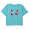 thumbnail image 1 of Girl's Pokemon Jigglypuff Portrait Graphic Cropped T-Shirt Blue Large, 1 of 3