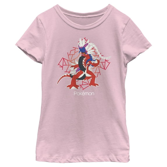 Girl's Pokemon Koraidon Portrait Graphic Tee Light Pink X Large