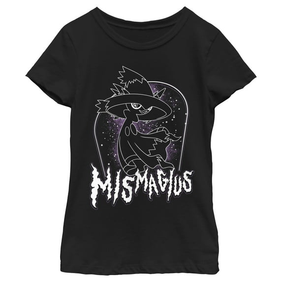 Girl's Pokemon Lineart Mismagius Graphic T-Shirt