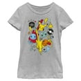 thumbnail image 1 of Girl's Pokemon Music Rocks Starters  Graphic Tee Athletic Heather Medium, 1 of 5