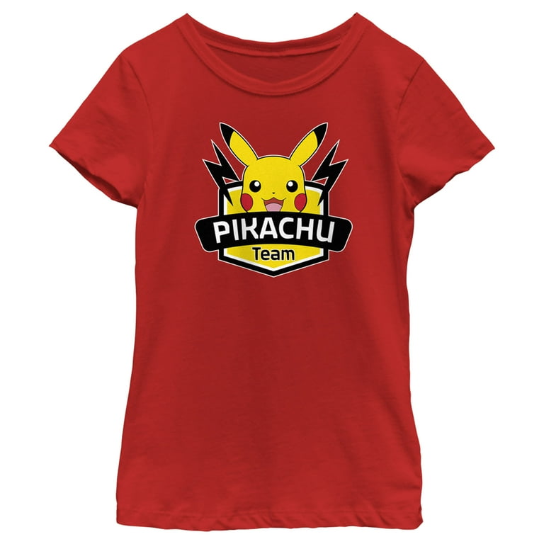 Girl's Pokemon Pikachu Team Graphic Tee Red Large - Walmart.com