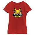 thumbnail image 1 of Girl's Pokemon Pikachu Team  Graphic Tee Red Small, 1 of 5