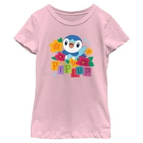 Girl's Pokemon Piplup Blossom Graphic T-Shirt