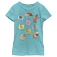 thumbnail image 1 of Girl's Pound Puppies Character Portraits  Graphic Tee Tahiti Blue Large, 1 of 4