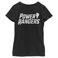 thumbnail image 1 of Girl's Power Rangers Classic Lightning Bolt Logo  Graphic Tee Black X Large, 1 of 3