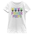 thumbnail image 1 of Girl's Power Rangers Easter Power Peeps Graphic Tee White Large, 1 of 4