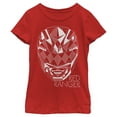 thumbnail image 1 of Girl's Power Rangers Geometric Ranger Helmet  Graphic Tee Red Medium, 1 of 4
