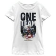 thumbnail image 1 of Girl's Power Rangers One Team Poster  Graphic Tee White X Small, 1 of 4