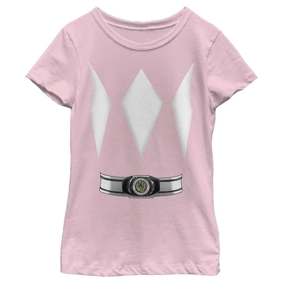 Girl's Power Rangers Pink Ranger Costume Tee Graphic Tee Light Pink Large