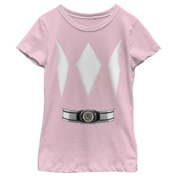 Girl's Power Rangers Pink Ranger Costume Tee Graphic Tee Light Pink Medium