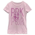 thumbnail image 1 of Girl's Power Rangers Power Text  Graphic Tee Light Pink Small, 1 of 3