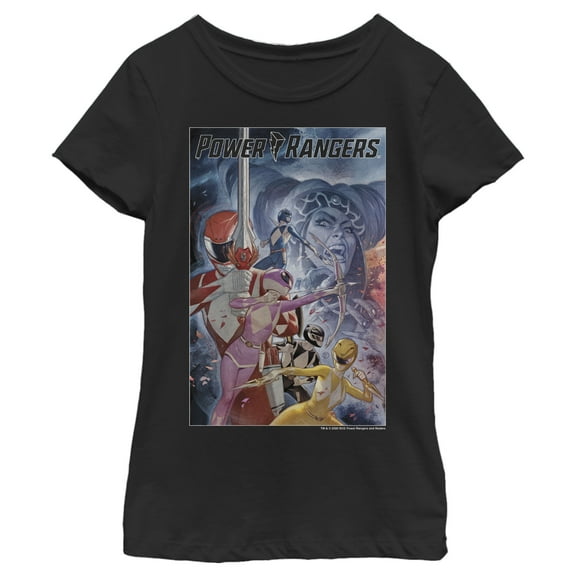Girl's Power Rangers Rita Repulsa Epic Poster Graphic Tee Black Large
