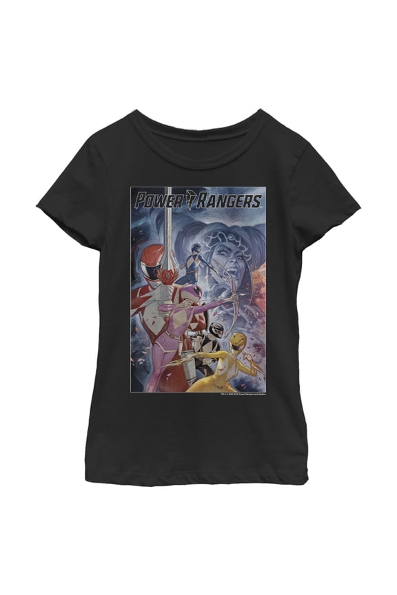 Girl's Power Rangers Rita Repulsa Epic Poster Graphic Tee Black Medium